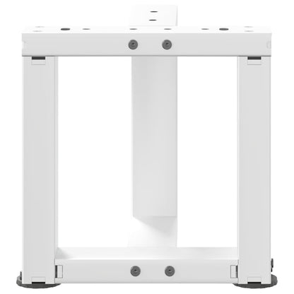White Steel T-Shaped Coffee Table Legs, 2 Pcs, Adjustable 30-31 cm
