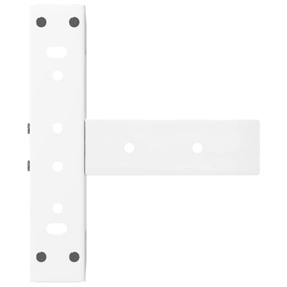 White Steel T-Shaped Coffee Table Legs, 2 Pcs, Adjustable 30-31 cm