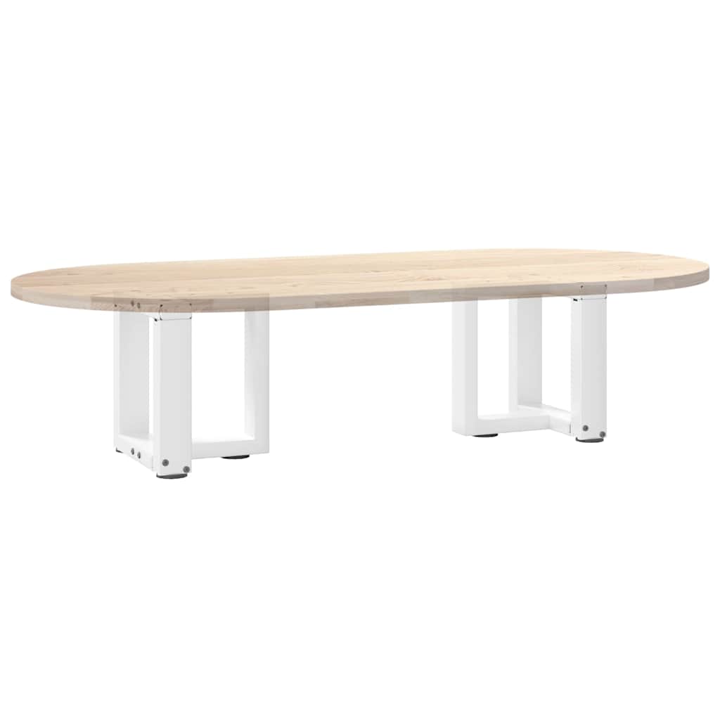 White Steel T-Shaped Coffee Table Legs, 2 Pcs, Adjustable 30-31 cm
