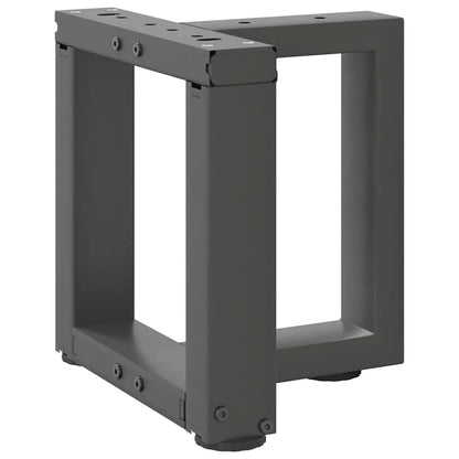 Anthracite Steel T-Shaped Coffee Table Legs 2pcs (30-31cm)