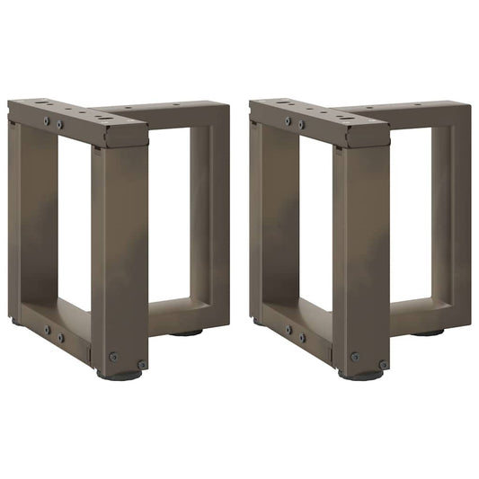 Black Steel T-Shaped Coffee Table Legs 2 pcs Adjustable 30x25 cm