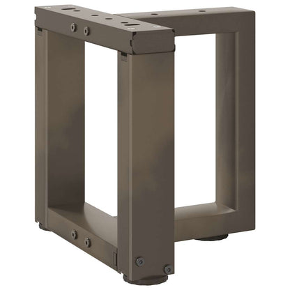 Black Steel T-Shaped Coffee Table Legs 2 pcs Adjustable 30x25 cm