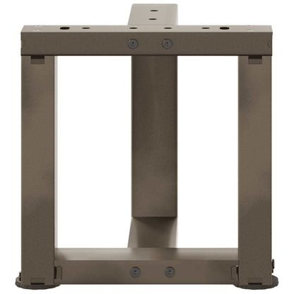 Black Steel T-Shaped Coffee Table Legs 2 pcs Adjustable 30x25 cm
