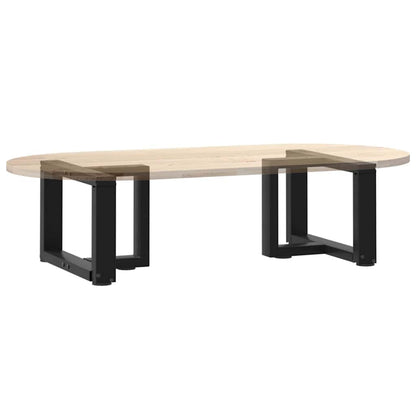 Black Steel T-Shaped Coffee Table Legs, Adjustable 40x25cm, Set of 2