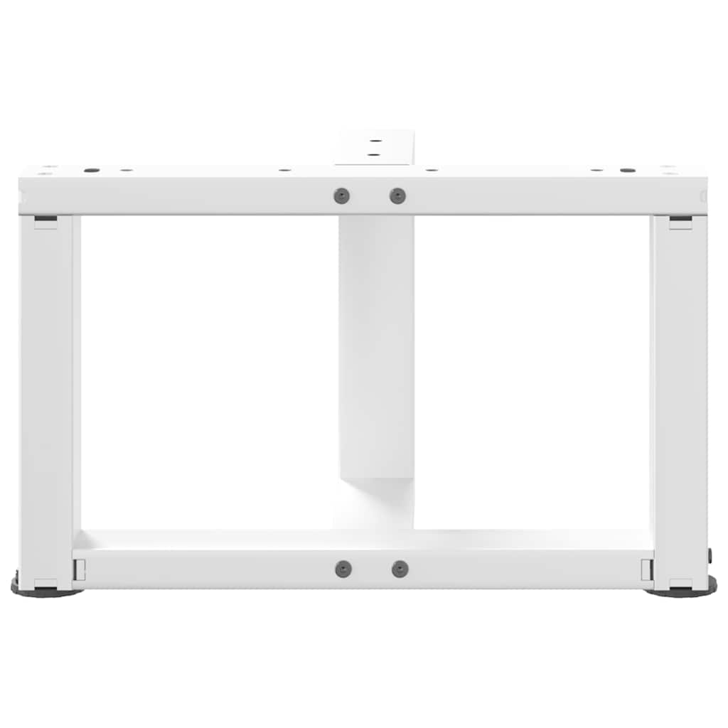 White Steel T-Shaped Coffee Table Legs, Adjustable 2 pcs 40x25 cm