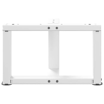 White Steel T-Shaped Coffee Table Legs, Adjustable 2 pcs 40x25 cm