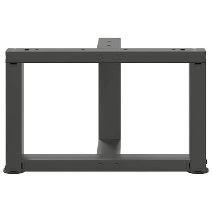 Anthracite Steel T-Shaped Coffee Table Legs 2pcs Adjustable 40x25cm