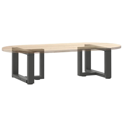 Anthracite Steel T-Shaped Coffee Table Legs 2pcs Adjustable 40x25cm