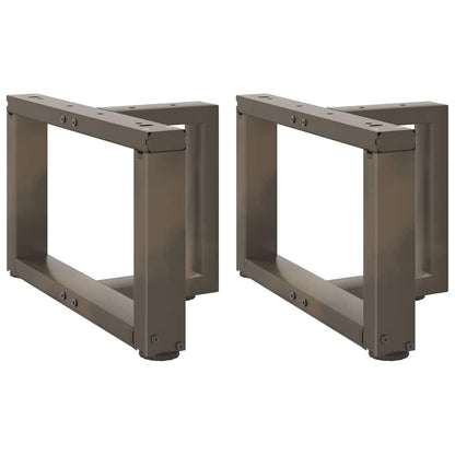 Black Steel T-Shaped Coffee Table Legs 2pcs 40x25x(30-31) cm