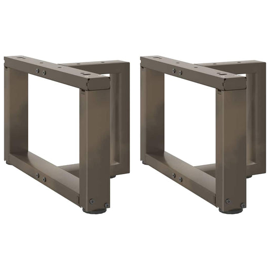 Black Steel T-Shaped Coffee Table Legs 2pcs 40x25x(30-31) cm