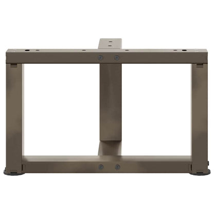 Black Steel T-Shaped Coffee Table Legs 2pcs 40x25x(30-31) cm