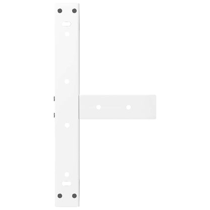 White T-Shaped Steel Coffee Table Legs 2pcs, Adjustable Height