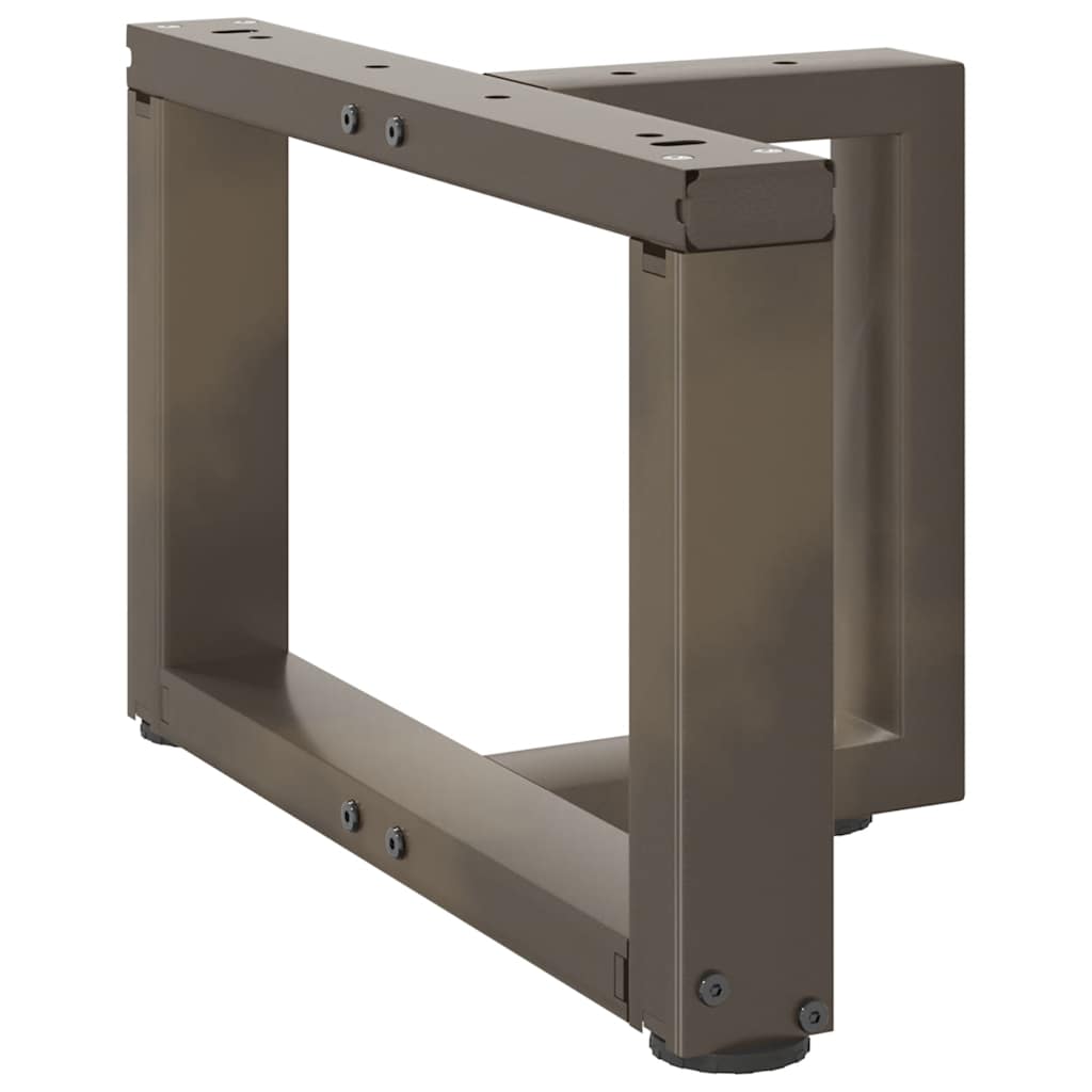 Black Steel T-Shaped Coffee Table Legs Set - Adjustable 50x25 cm