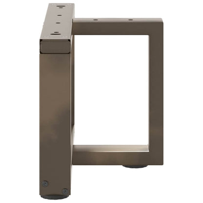 Black Steel T-Shaped Coffee Table Legs Set - Adjustable 50x25 cm