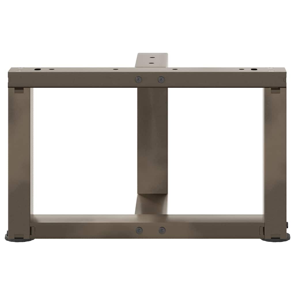 Black Steel T-Shaped Coffee Table Legs Set - Adjustable 50x25 cm