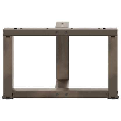 Black Steel T-Shaped Coffee Table Legs Set - Adjustable 50x25 cm
