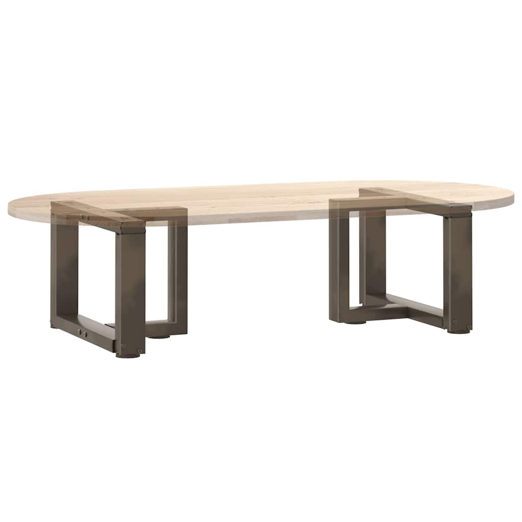 Black Steel T-Shaped Coffee Table Legs Set - Adjustable 50x25 cm