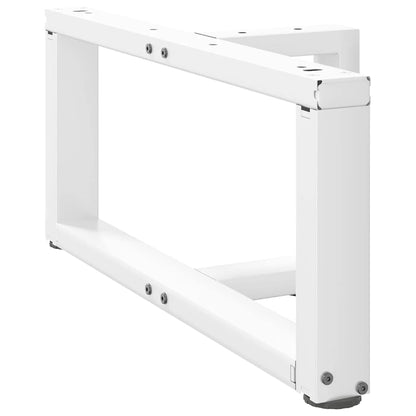 White Steel T-Shaped Coffee Table Legs, 2 pcs, 60x25x(30-31) cm