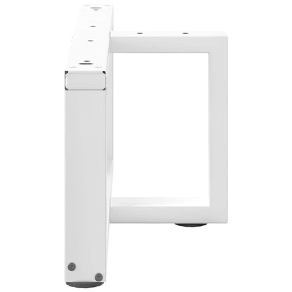 White Steel T-Shaped Coffee Table Legs, 2 pcs, 60x25x(30-31) cm