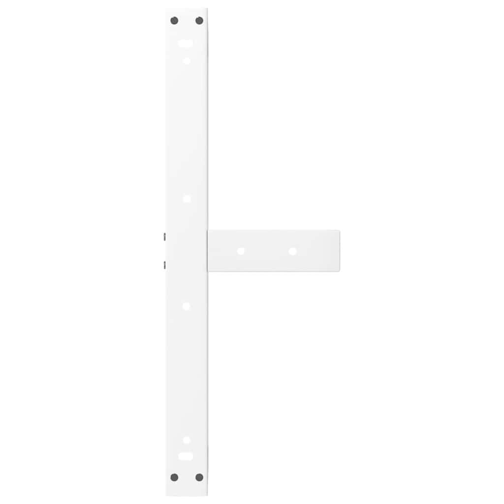 White Steel T-Shaped Coffee Table Legs, 2 pcs, 60x25x(30-31) cm