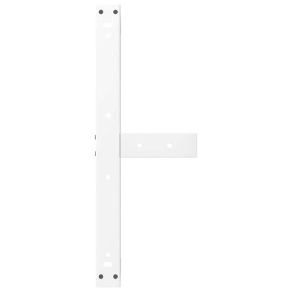 White Steel T-Shaped Coffee Table Legs, 2 pcs, 60x25x(30-31) cm