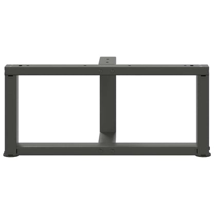 Anthracite Steel T-Shaped Coffee Table Legs 2 Pcs, Adjustable 60x25 cm