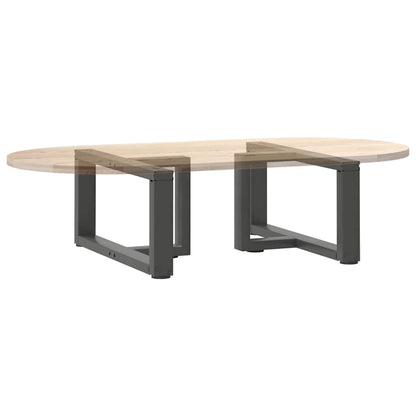 Anthracite Steel T-Shaped Coffee Table Legs 2 Pcs, Adjustable 60x25 cm