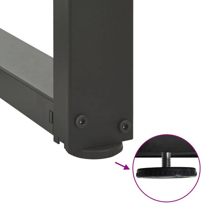 Anthracite Steel T-Shaped Coffee Table Legs 2 Pcs, Adjustable 60x25 cm