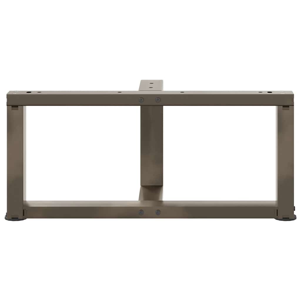 Black Steel T-Shaped Coffee Table Legs 2 pcs Adjustable Height