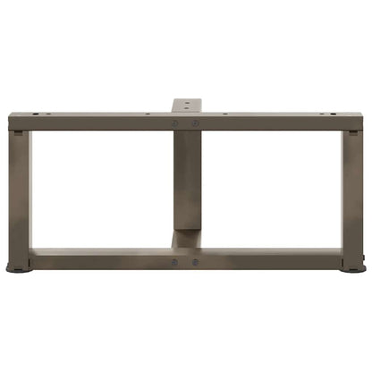 Black Steel T-Shaped Coffee Table Legs 2 pcs Adjustable Height