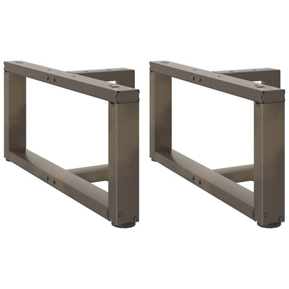 Black Steel T-Shaped Coffee Table Legs 2 pcs, Adjustable 70x25 cm
