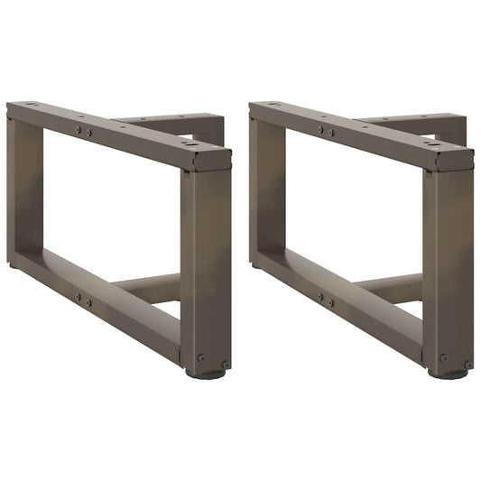Black Steel T-Shaped Coffee Table Legs 2 pcs, Adjustable 70x25 cm