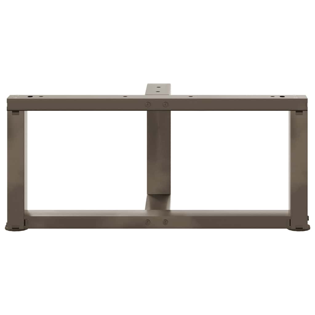 Black Steel T-Shaped Coffee Table Legs 2 pcs, Adjustable 70x25 cm