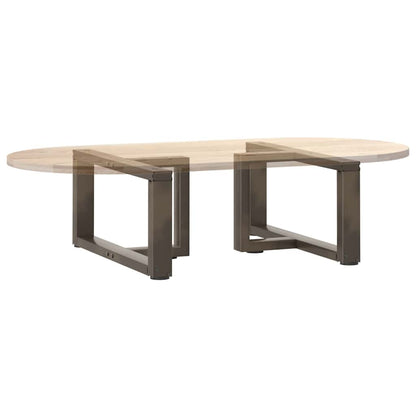 Black Steel T-Shaped Coffee Table Legs 2 pcs, Adjustable 70x25 cm