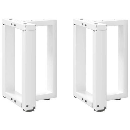 Steel T-Shaped Coffee Table Legs, White, Adjustable Height, 2 Pcs