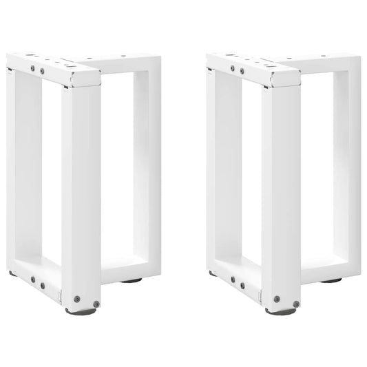 Steel T-Shaped Coffee Table Legs, White, Adjustable Height, 2 Pcs