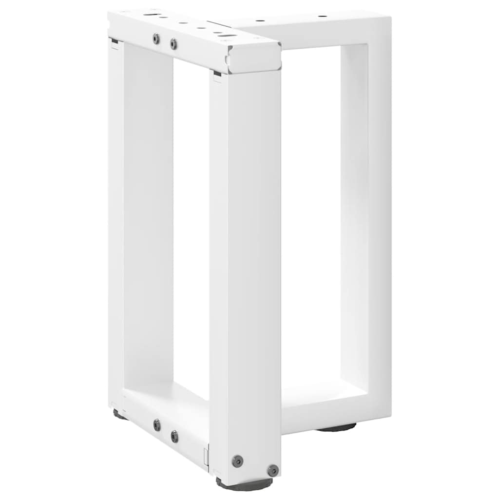 Steel T-Shaped Coffee Table Legs, White, Adjustable Height, 2 Pcs