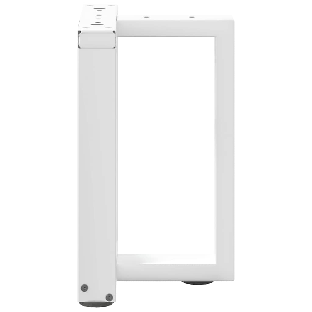 Steel T-Shaped Coffee Table Legs, White, Adjustable Height, 2 Pcs