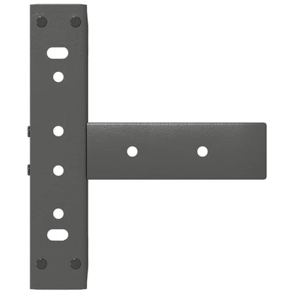 Anthracite Steel T-Shaped Coffee Table Legs, 2 pcs, Adjustable Height