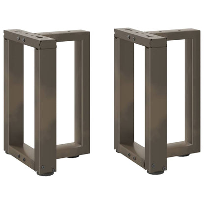 Black Steel T-Shaped Coffee Table Legs, 2 pcs, Adjustable 28x25 cm
