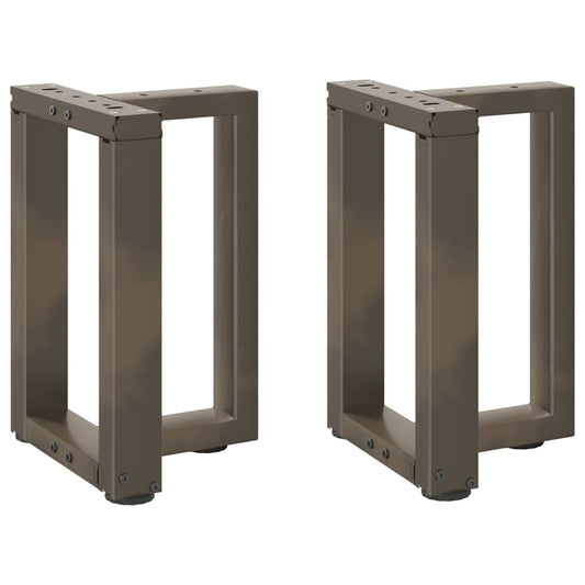 Black Steel T-Shaped Coffee Table Legs, 2 pcs, Adjustable 28x25 cm