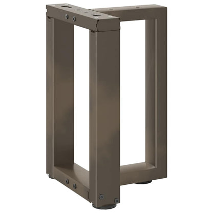 Black Steel T-Shaped Coffee Table Legs, 2 pcs, Adjustable 28x25 cm