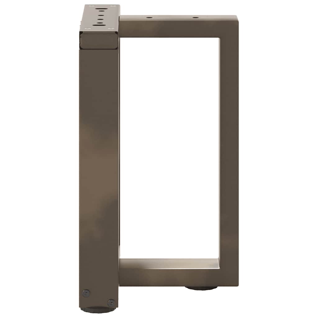 Black Steel T-Shaped Coffee Table Legs, 2 pcs, Adjustable 28x25 cm