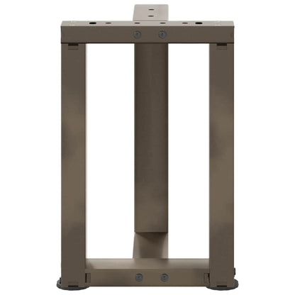 Black Steel T-Shaped Coffee Table Legs, 2 pcs, Adjustable 28x25 cm