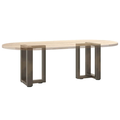 Black Steel T-Shaped Coffee Table Legs, 2 pcs, Adjustable 28x25 cm