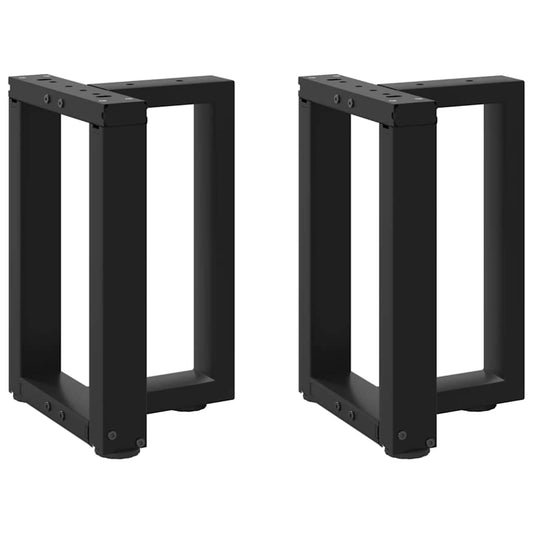 Black Steel T-Shaped Coffee Table Legs, 2 pcs, Adjustable 38-43 cm
