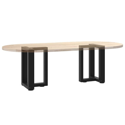 Black Steel T-Shaped Coffee Table Legs, 2 pcs, Adjustable 38-43 cm