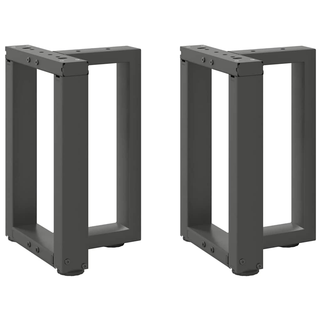 Anthracite Steel T-Shaped Coffee Table Legs 2pcs, Adjustable Height