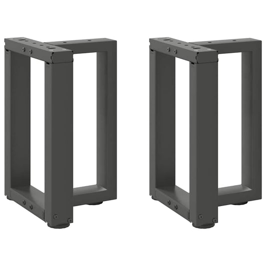 Anthracite Steel T-Shaped Coffee Table Legs 2pcs, Adjustable Height