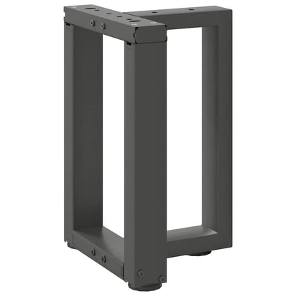 Anthracite Steel T-Shaped Coffee Table Legs 2pcs, Adjustable Height